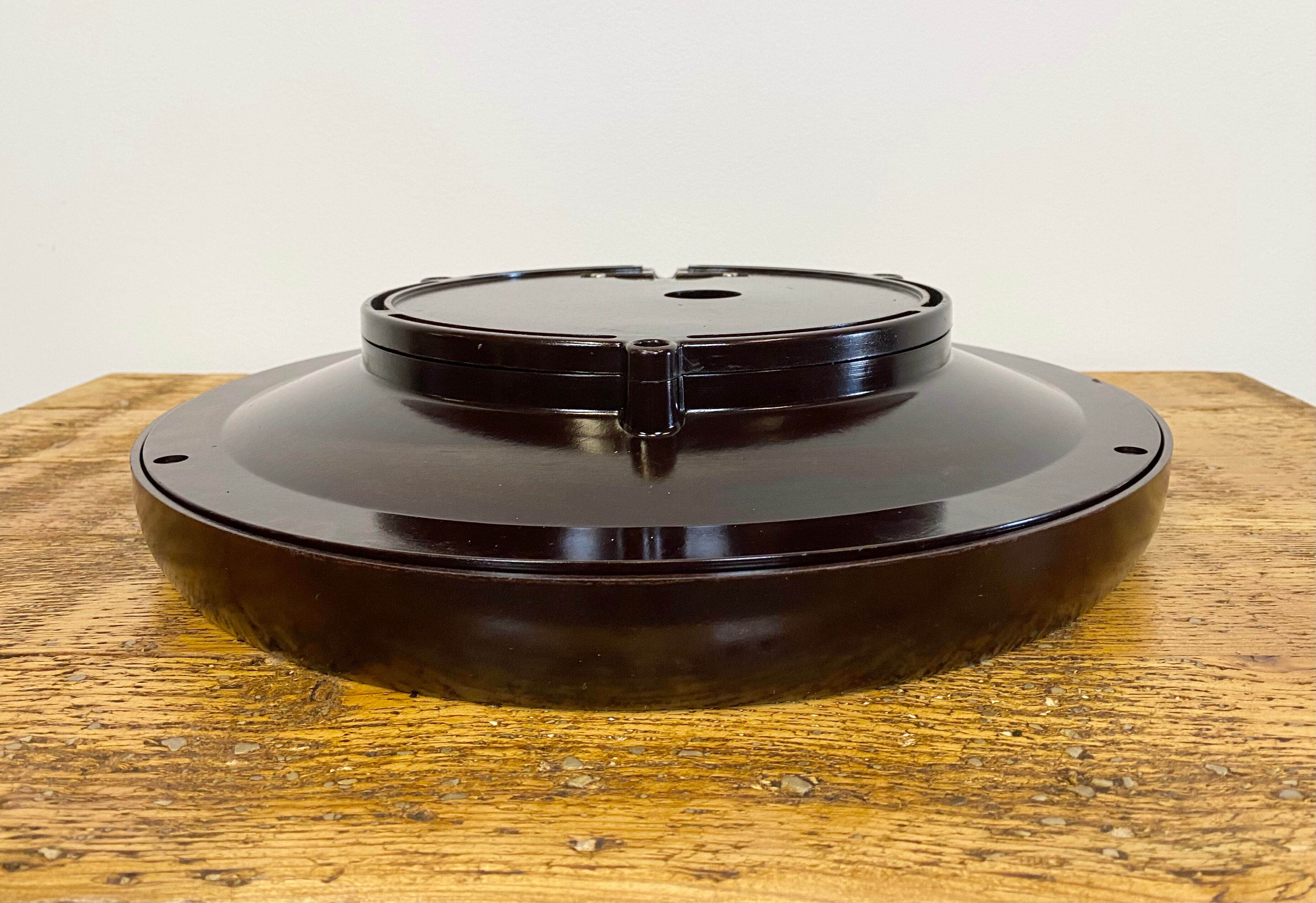 Industrial Bakelite Factory Wall Clock from Pragotron, 1960s