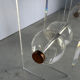 Table console en laiton et lucite, années 1970