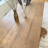 Table de ferme en pin et chêne