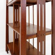 Art Deco shelf - Magazine rack on wheels