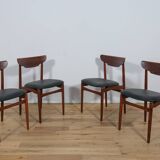 Chaises mid-century en palissandre, danemark, set de 4