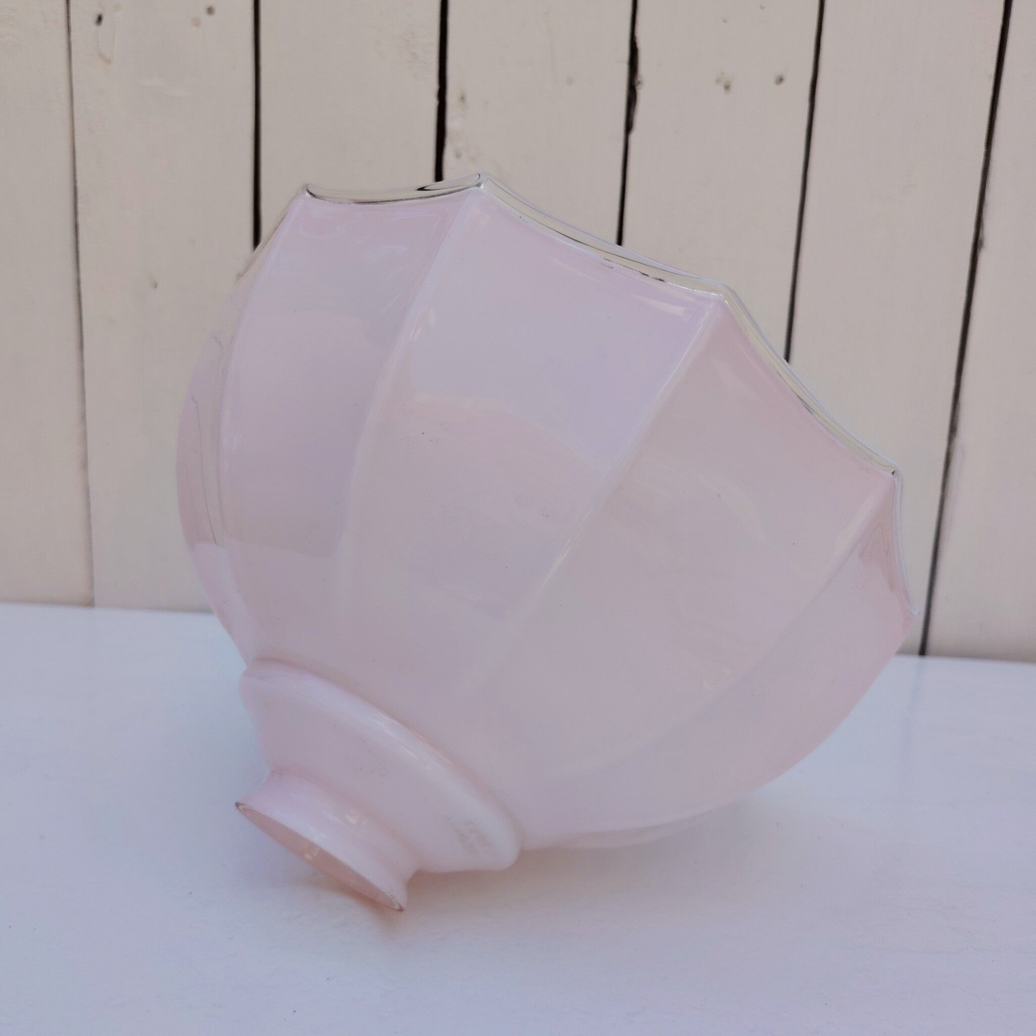 Pink opaline lampshade, umbrella, vintage