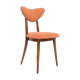 Vintage Heart Chair in Orange Velvet, Europe, 1960s