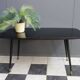 Black coffee table with Black glass plate 1960s