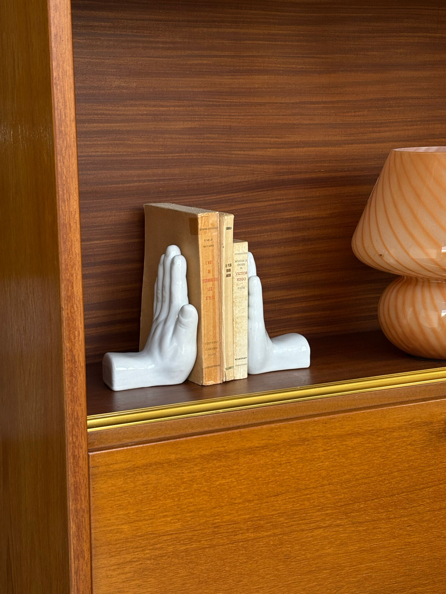 Bookends hands in ceramic, Netherlands 1970