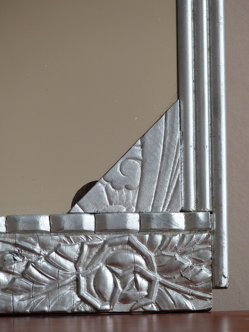 Mirror art deco floral roses and leaves 36c49cm