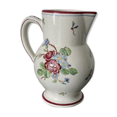 Pichet en faience à décor floral