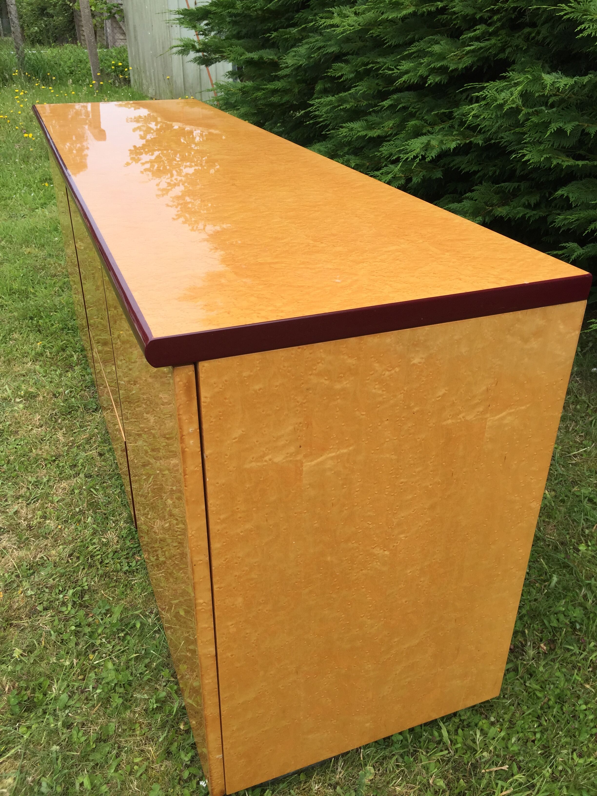 Vintage sycamore sideboard Mario Sabot 1970