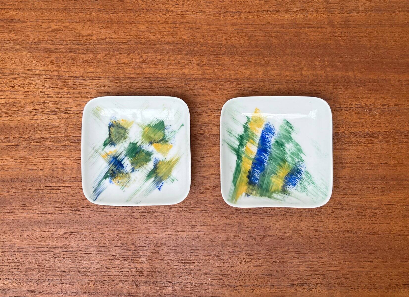 Vintage Danish ceramic wall plates from Bornholm, set of 2.