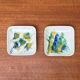 Vintage Danish ceramic wall plates from Bornholm, set of 2.