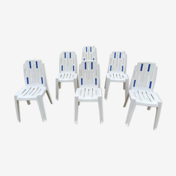 6 Pierre Paulin garden chairs