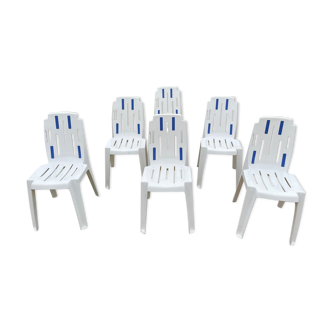 6 Pierre Paulin garden chairs