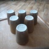 Set of 6 glasses in sandstone GP Digoin