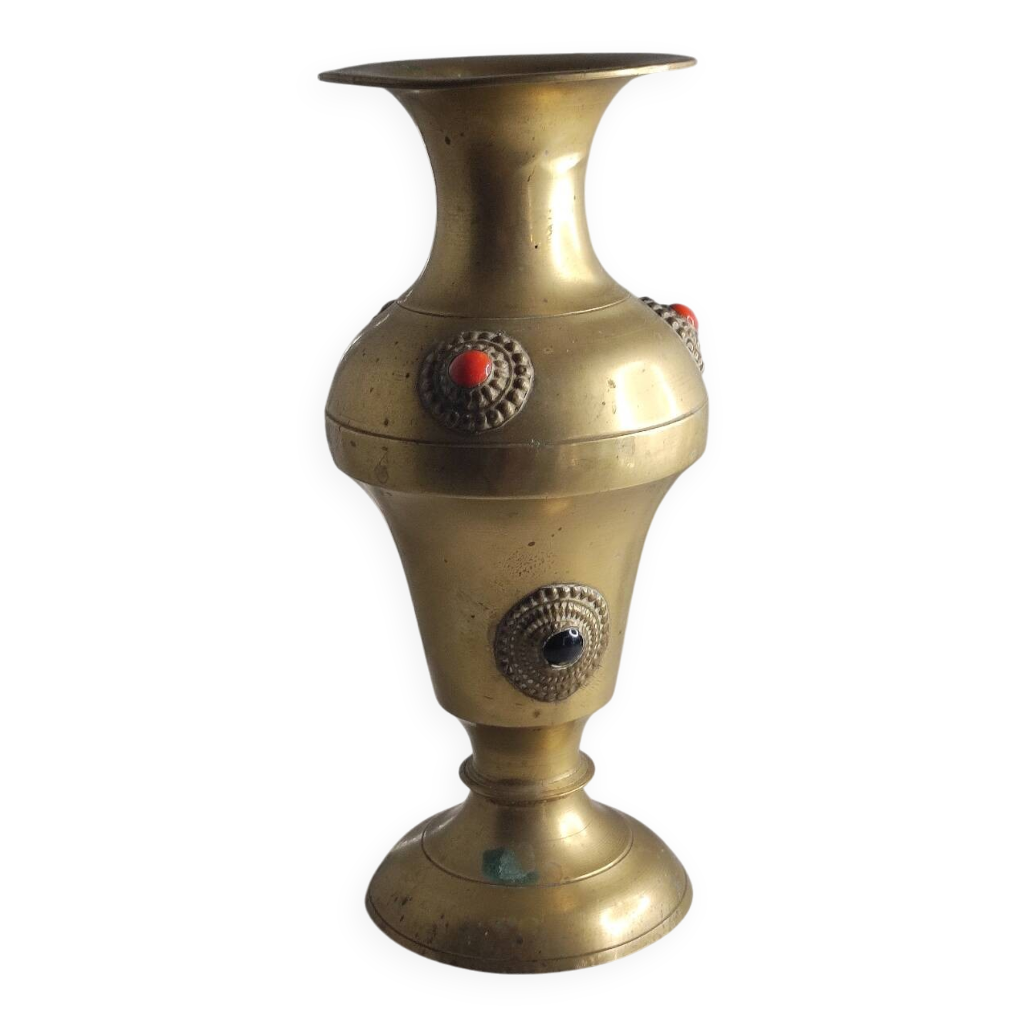Antique gilded brass vase