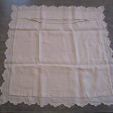 Antique embroidered/monogrammed pillowcase: 75x75cm