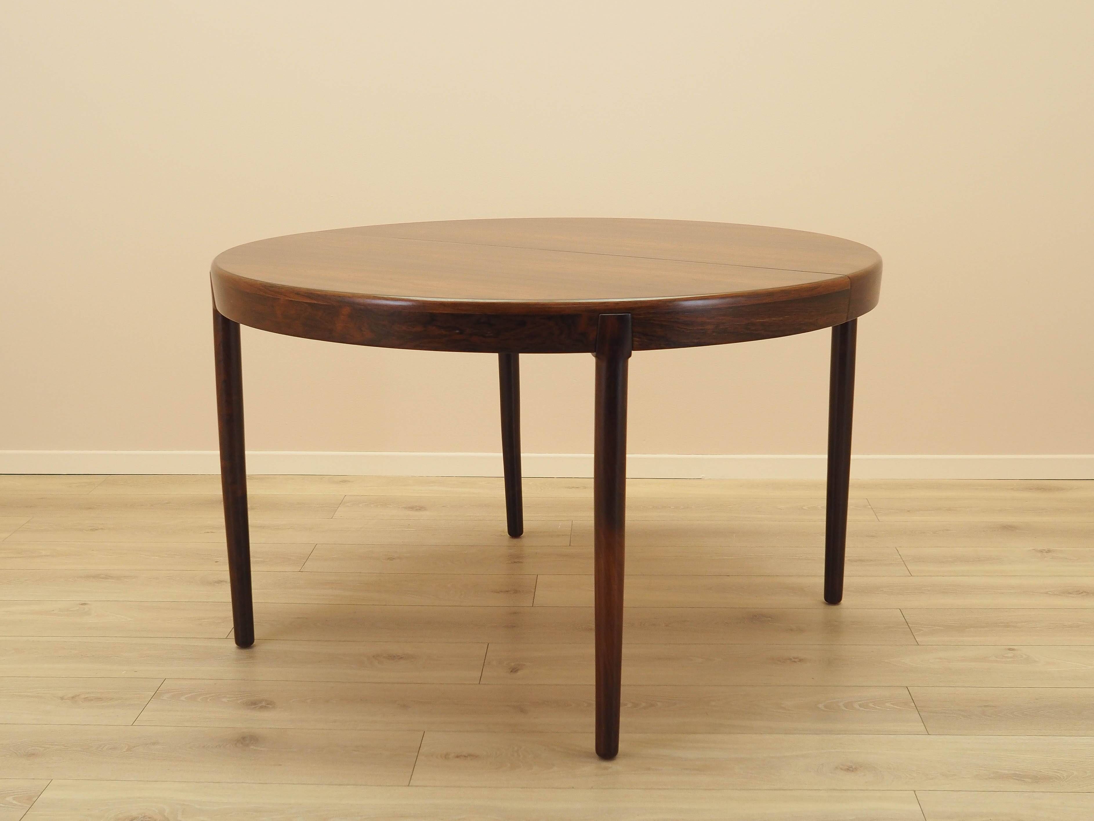 Round rosewood table, 1960, designer: Harry Østergaard, Randers Møbelfabrik