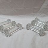 6 glass knife holders from 1980