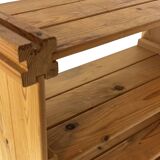 Vintage Wall shelf rack Pine wood 70s minimalist design