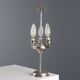 Antique Florentine lamp in silver with floral decoration, Italy, 20th century