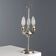 Antique Florentine lamp in silver with floral decoration, Italy, 20th century