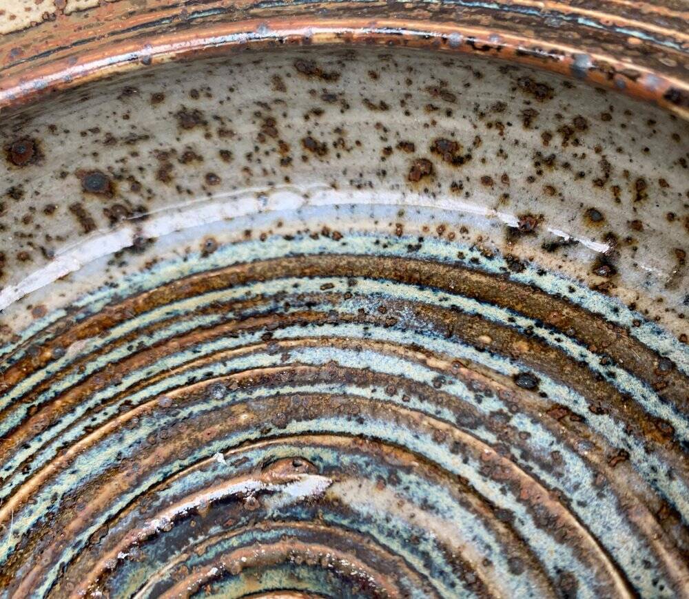 Danish studio pottery bowl from the mid-century by Erik Askholm, 1960s