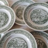 Pastoral decor earthenware dinner plates