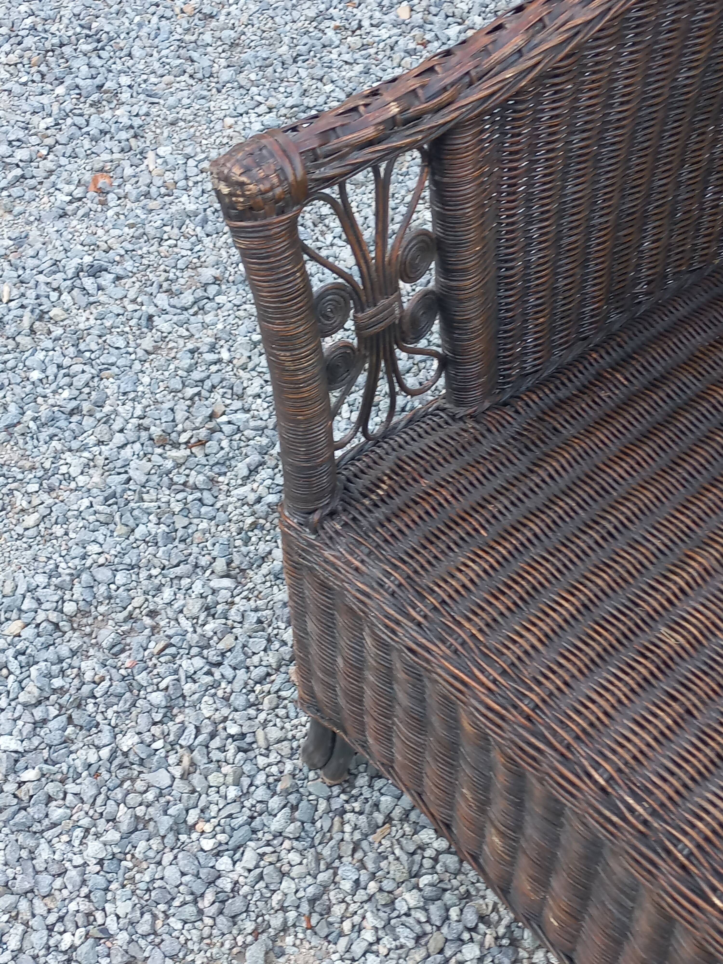 Set de 3 fauteuils en rotin des années 70