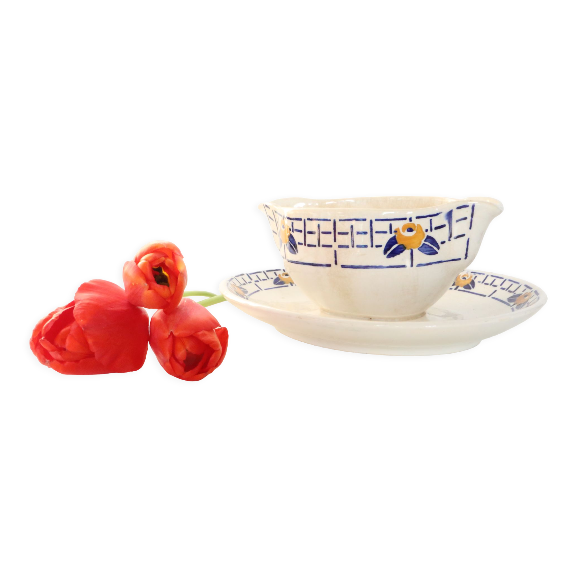Saucière sarreguemines, ribeauville model, 1930/40, vintage french
