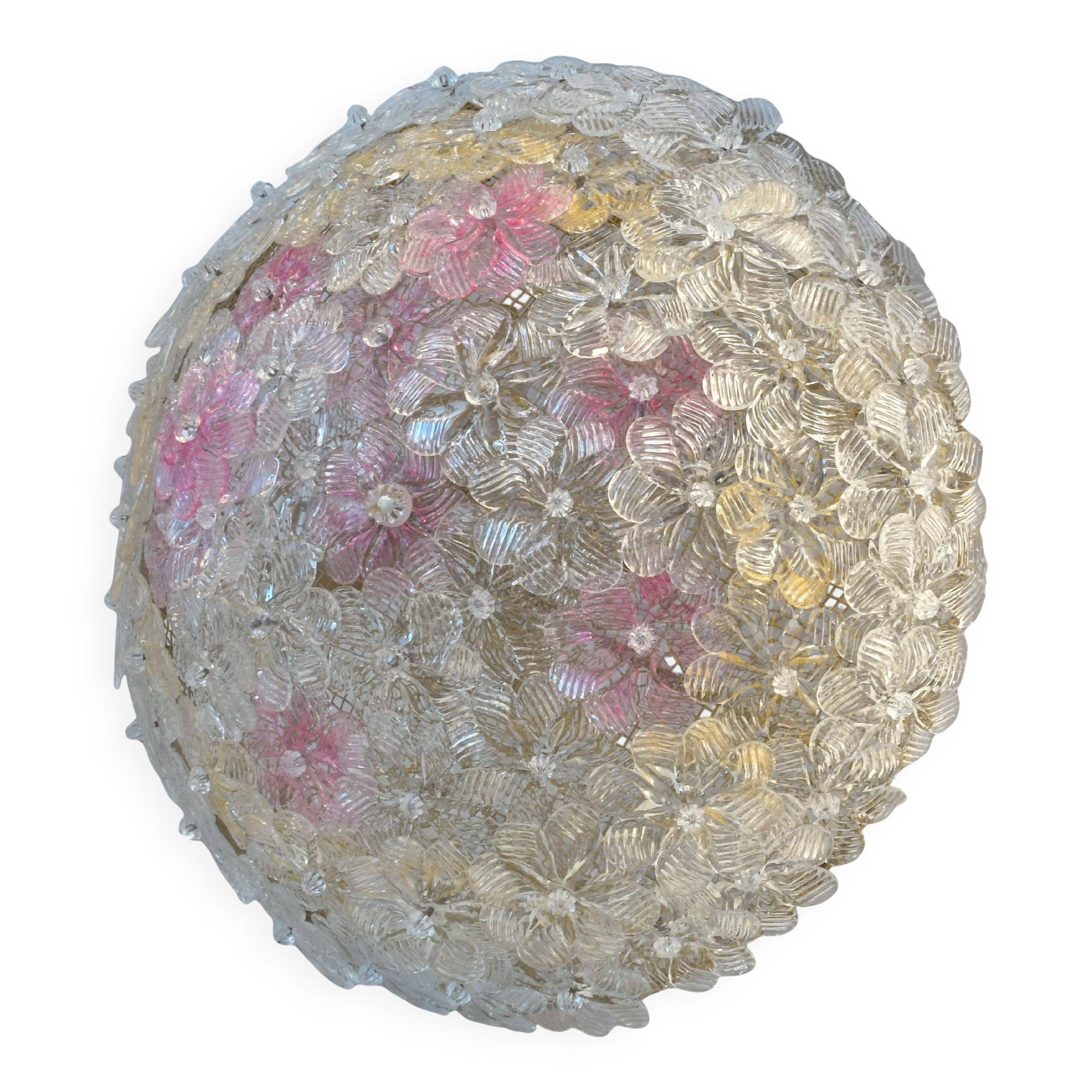 Fleur de plafond en verre de Murano par Seguso pour Venini