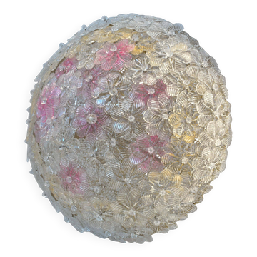 Murano glass ceiling flower by Seguso for Venini