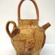 Gargoulette, terracotta jug and cork