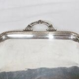 Serving tray with liqueur or other silver metal old art nouveau hallmark