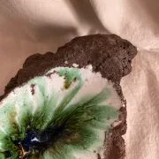 Lava stone enamelled catchall, 1970s