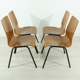 Ensemble de 4 chaises en teck des années 60