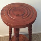 Scandinavian plant holder in solid wood turned from the 60s and 70s