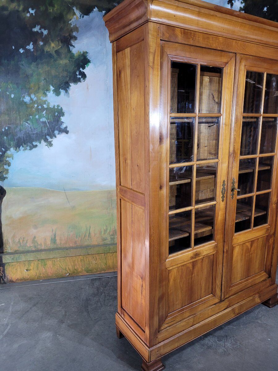 Louis Philippe library in cherry wood