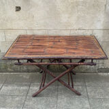 Vintage rattan table