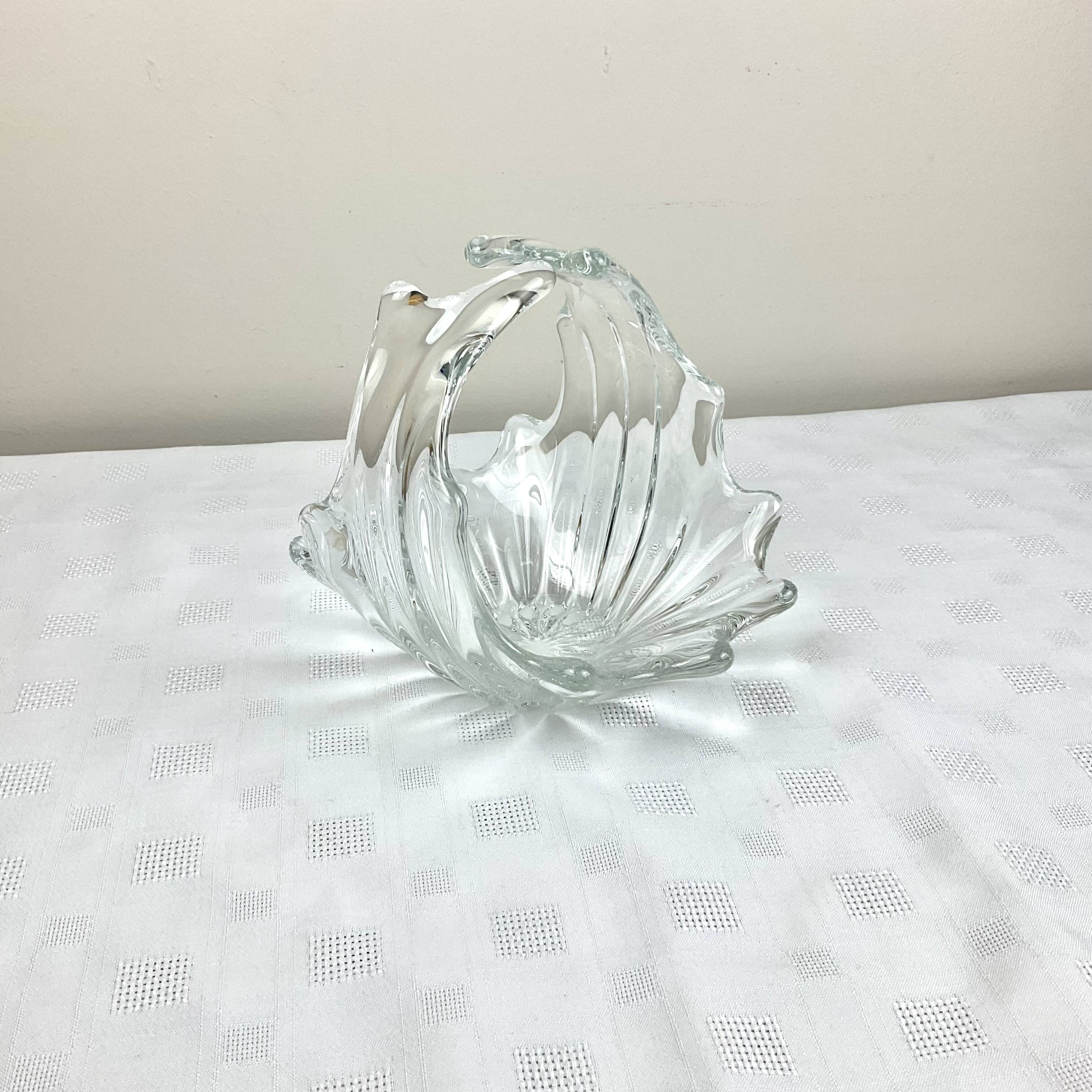 Vintage glass basket emptier