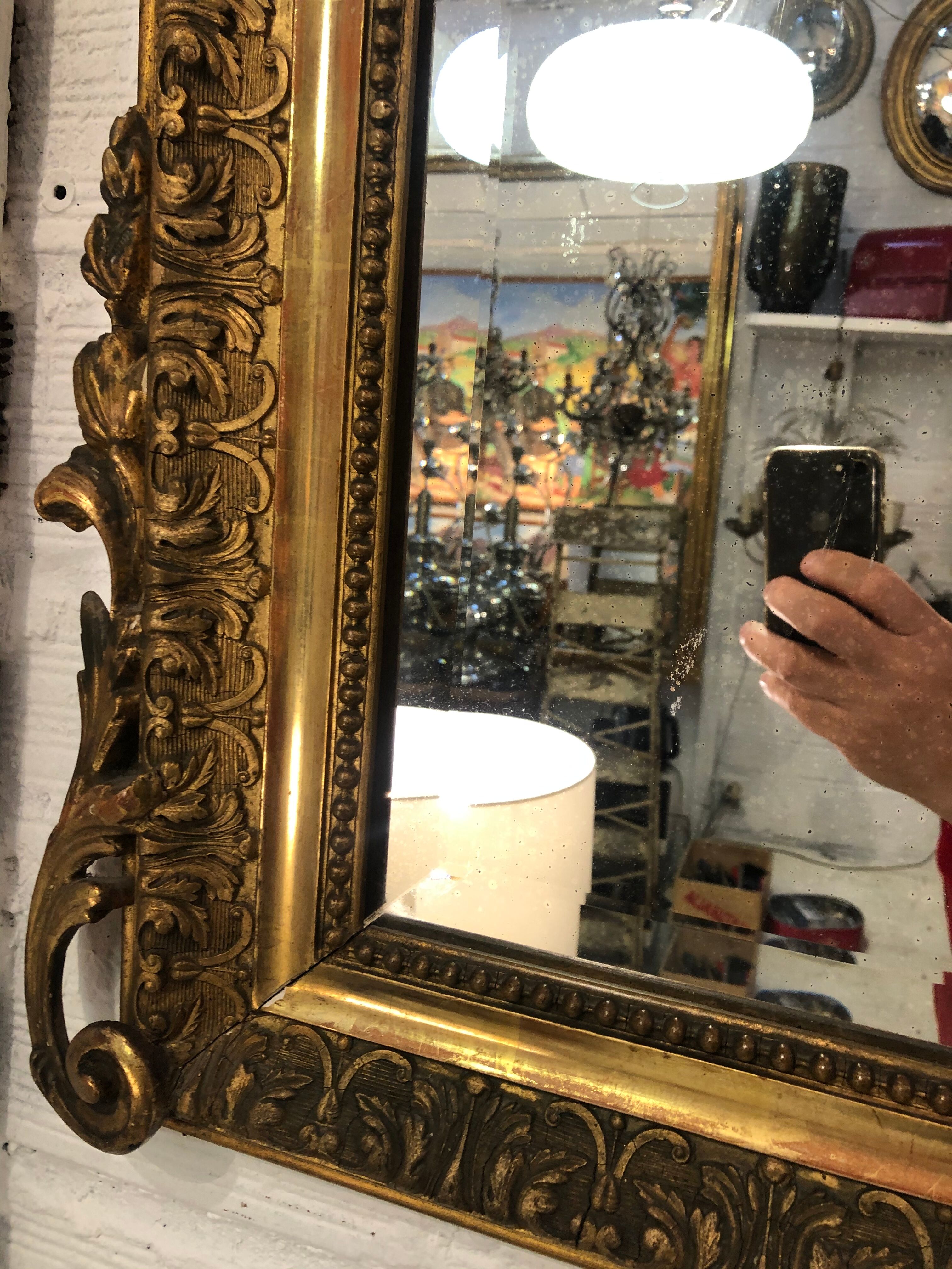 Louis XVl gilded mirror