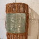 Applique en verre et rotin