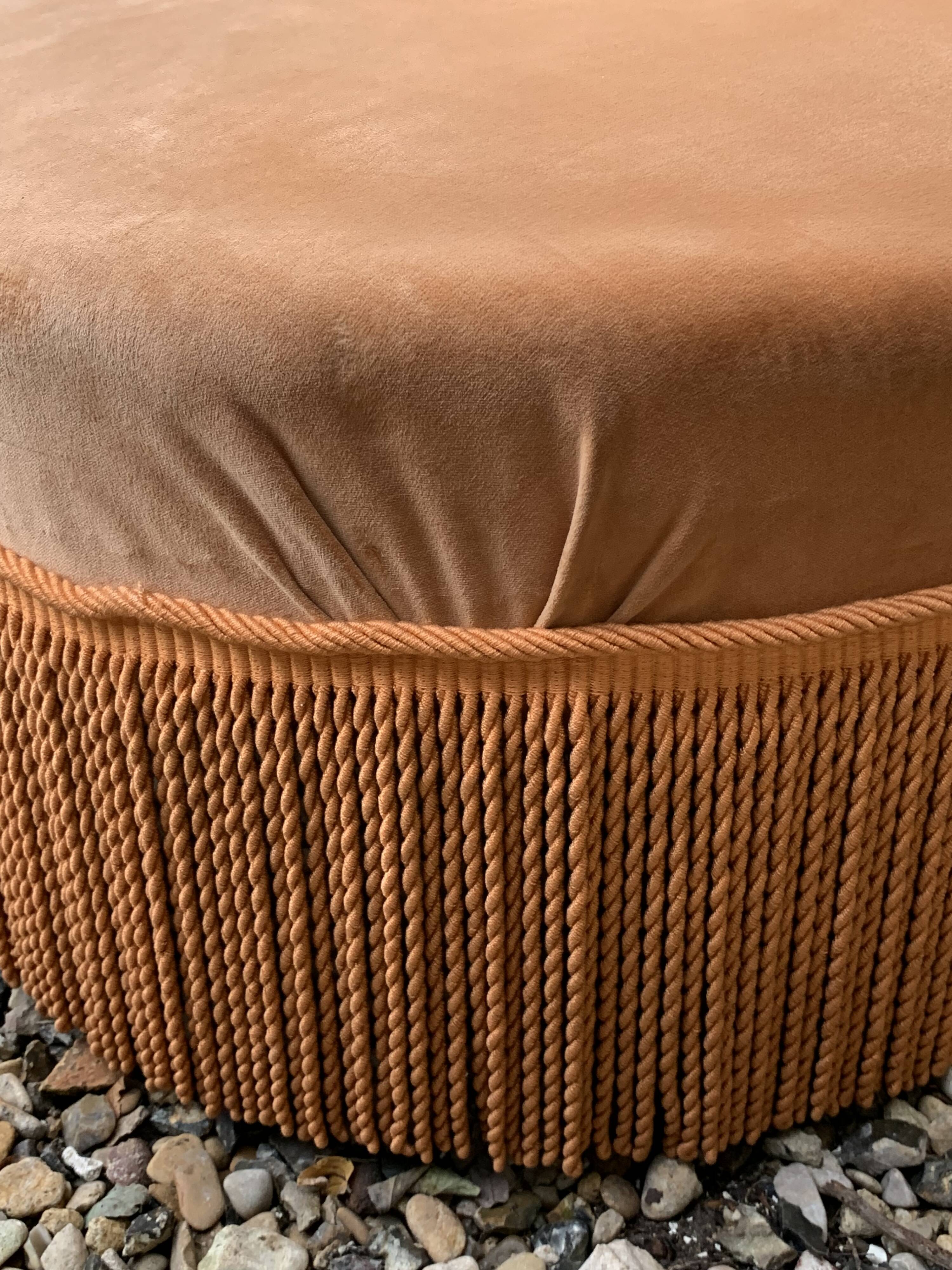 Napoleon III toad daybed in padded velvet 1950