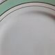 Flat antique earthenware plates with gilded edges