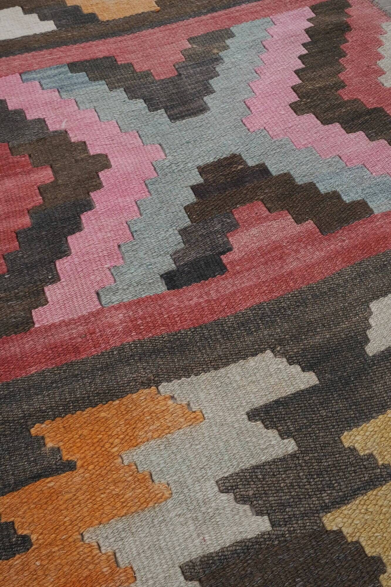 Vintage Turkish hallway rug 70x655 cm