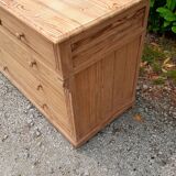 Napoleon III chest of 5 drawers, old pichepin, raw wood