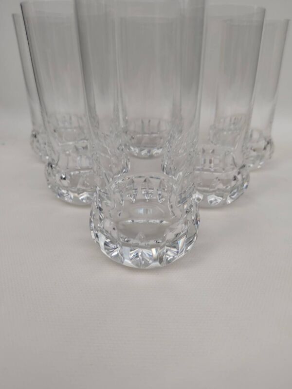 6 verres à orangeade, eau en cristal, années 70