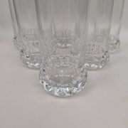 6 orangeade glasses, crystal water, 1970s