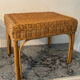 Ottoman vintage in rattan and woven wicker