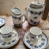 Service coffee tea iron earth XIX th Jeannette Saint amand
