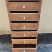 Vintage high chest of drawers with 6 drawers from the 1940s/50s.