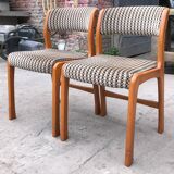 Paire de chaises traîneau